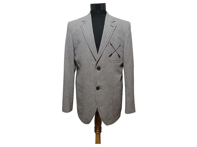 Blazer Viktor & Rolf de algodão e linho Multicor