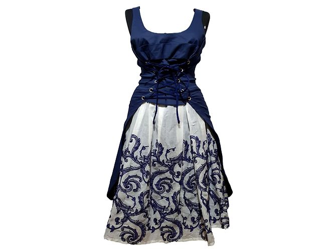 Autre Marque Save The Queen Kleider Weiß Blau