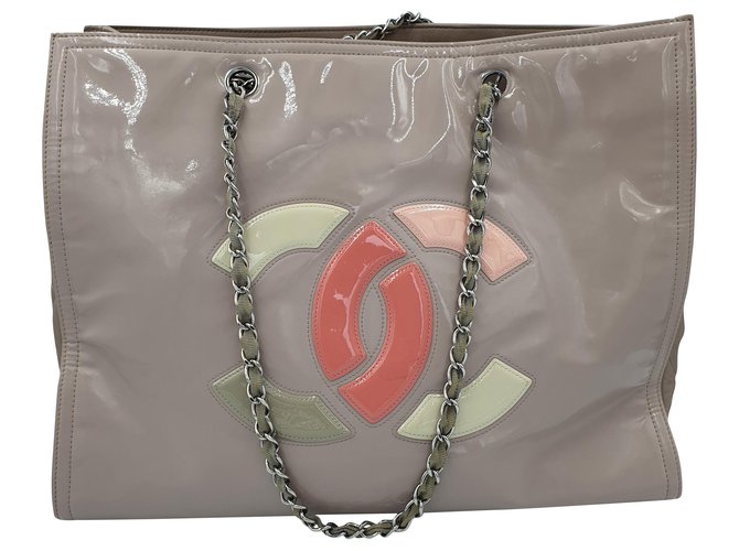 Chanel Totes Pink Patent leather  ref.200856