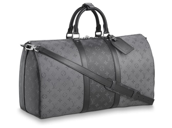 Louis Vuitton LV Keepall 50 reverse Grey Leather  ref.200925