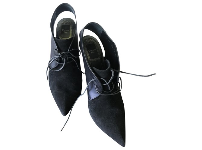 Christian Dior Heels Black Leather  ref.200947