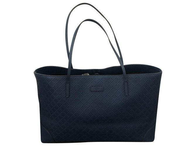 Gucci Bright diamante tote bag Blue Leather  ref.200971