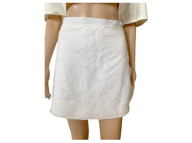 Topshop Skirts White Polyester Nylon  ref.201037