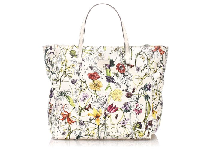 gucci white floral bag