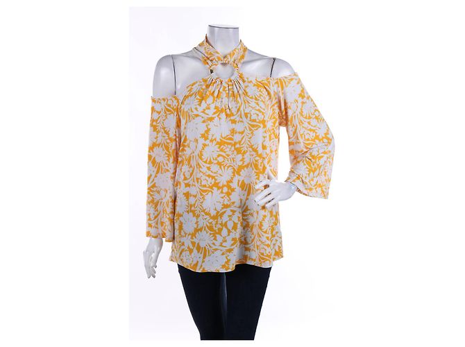 Michael Kors Bluse Weiß Gelb