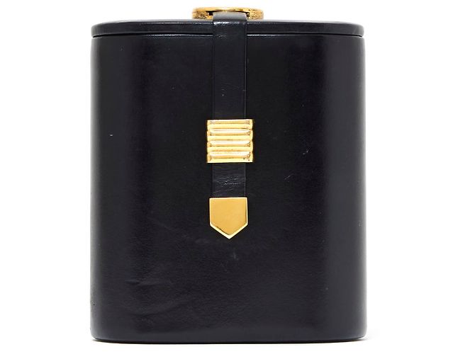 Autre Marque Guerlain Parfümetui aus schwarzem Leder