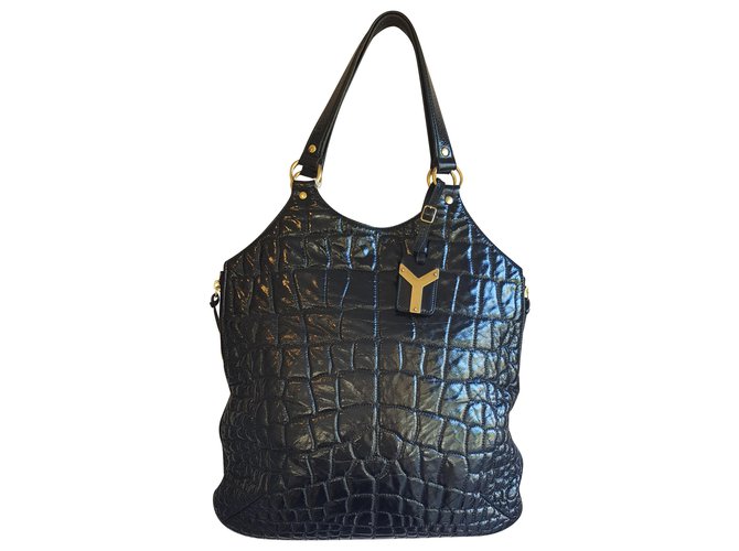 Yves Saint Laurent Travel bag Black Patent leather  ref.201451