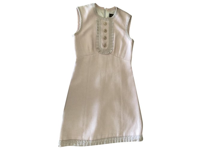 Louis Vuitton Robes Coton Lin Polyamide Rose  ref.201546