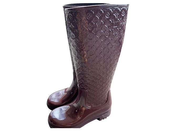 Louis Vuitton Botas Burdeos Goma