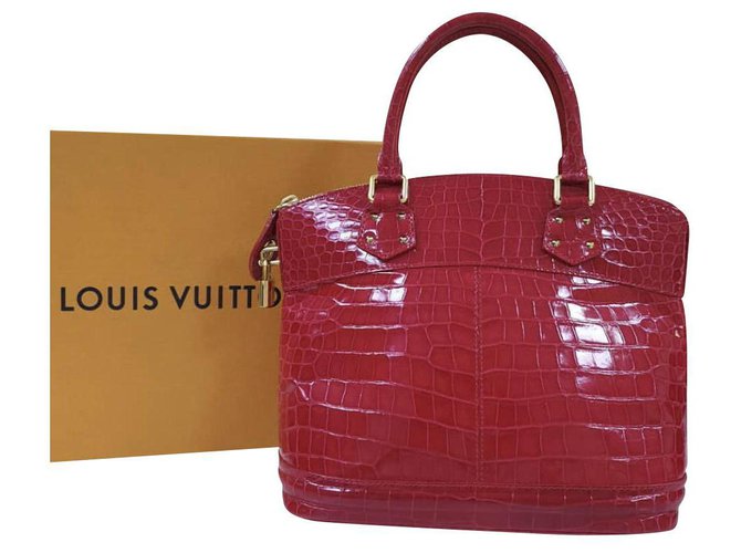 Lockit Louis Vuitton Borse Rosso Pelli esotiche  ref.201632