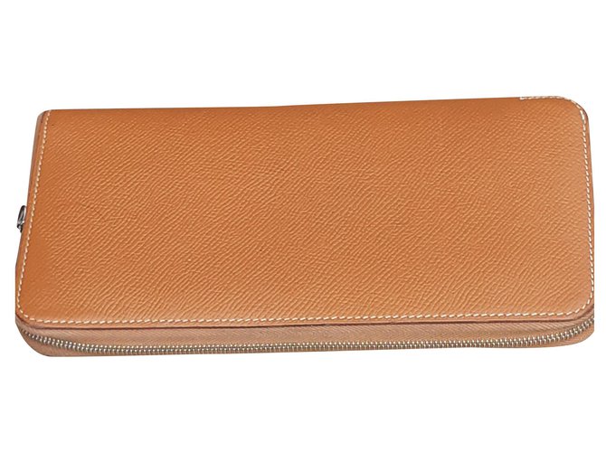 Azap Hermès Wallets Light brown Leather  ref.201704