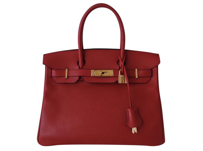 Hermès HERMES BIRKIN RED BAG 30 Leather ref.201742 - Joli Closet