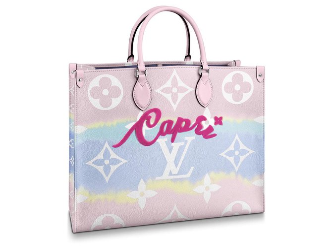 Louis Vuitton Onthego Escale Capri Pink Leder  ref.201828