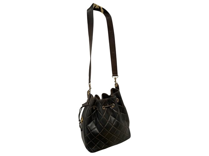 Chanel Handbags Dark brown Leather ref.201895 - Joli Closet