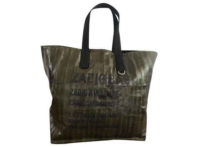 Zadig & Voltaire Taschen Khaki Leder  ref.201911