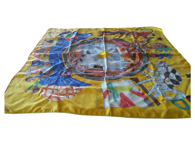 Sciarpa in seta Louis Vuitton William Wilson Autour du Monde Multicolore