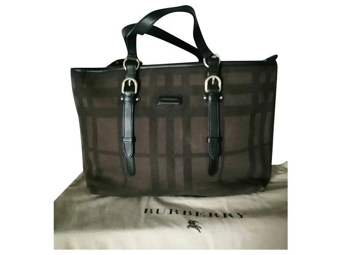 Burberry Handbags Dark brown Leather  ref.201955