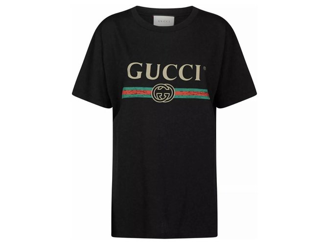 Gucci T-Shirt Schwarz Baumwolle  ref.202168