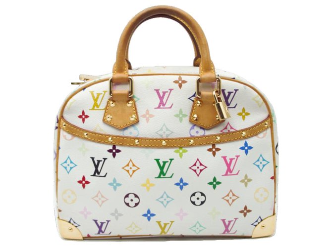 Louis Vuitton White Monogram Multicolore Trouville Multiple colors