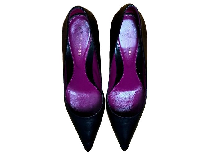 Sergio Rossi Lederpumps Schwarz