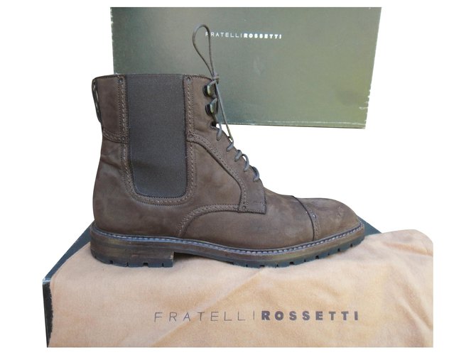 Fratelli Rosseti Fratelli Rossetti p boots 38 new condition Dark brown Nubuck  ref.201965