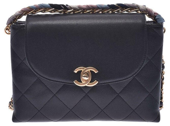Pochette Chanel porté épaule Cuir Noir  ref.202012
