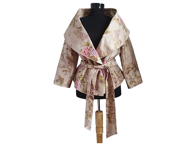 Blazer Kimono in seta floreale Renato Nucci Multicolore