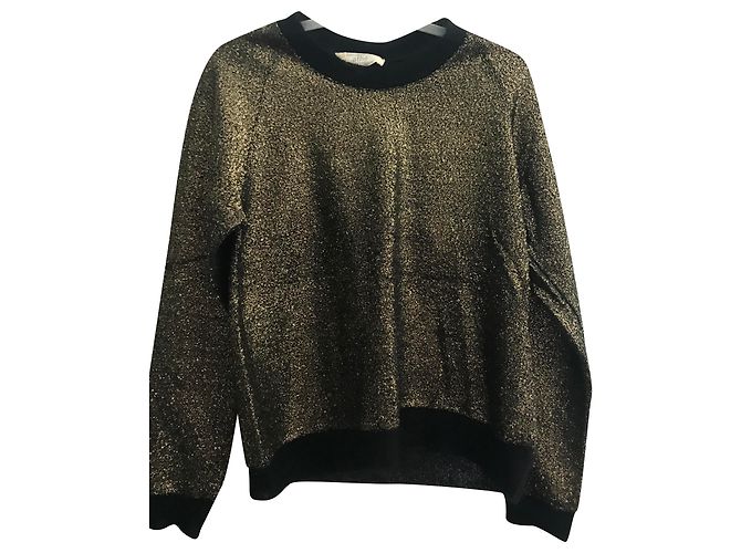 Vanessa Bruno Athe Wollpullover in Schwarz mit Glitzer Effekt