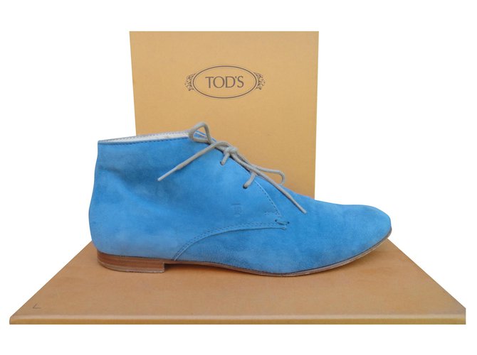 botas de desierto Tod's p 35,5 Azul Gamuza  ref.202124
