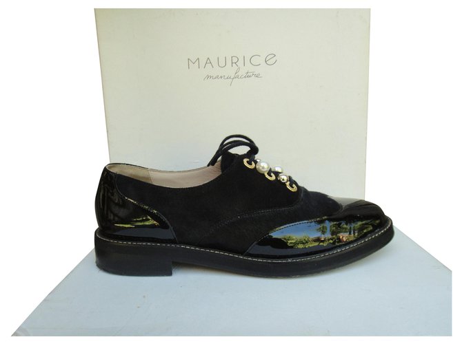 richelieu Maurice Manufacture p 39 Black Leather  ref.202146