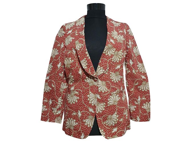 Autre Marque Blazer de algodón Gold Case Multicolor