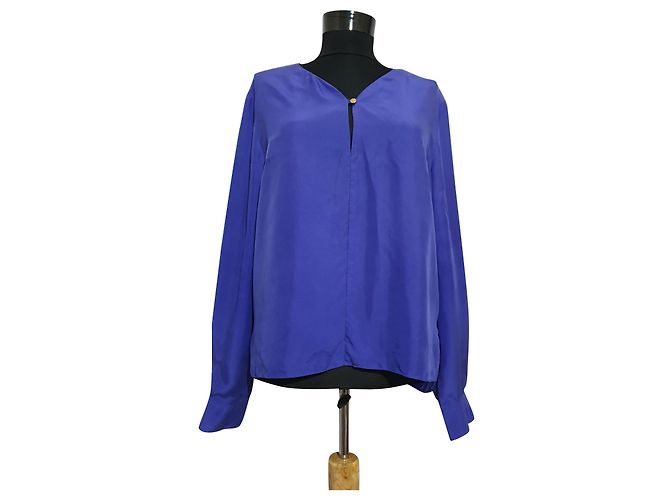 & Other Stories Blusa de seda roxa Roxo