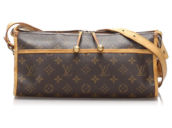Louis Vuitton Brown Monogram Popincourt Long Leather Cloth ref