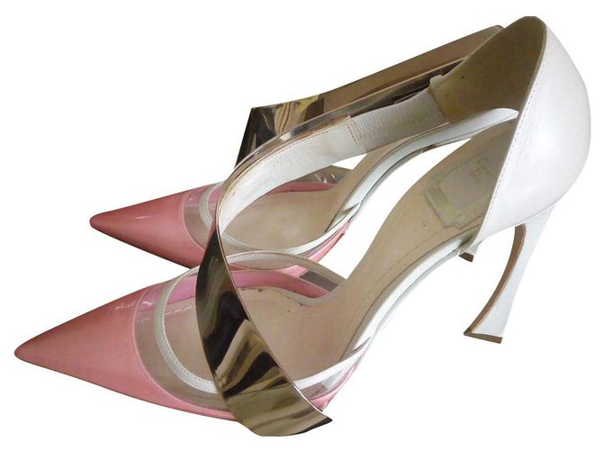 DIOR heels Pink Leather  ref.202320