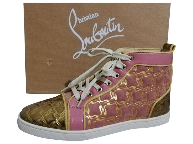 Christian Louboutin Sneakers Pink Leather  ref.202374