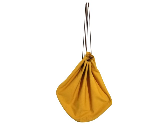 Hermès Backpacks Yellow Cotton  ref.202375