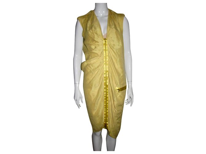 Vestido de paracaídas de seda Joseph Omaha Amarillo