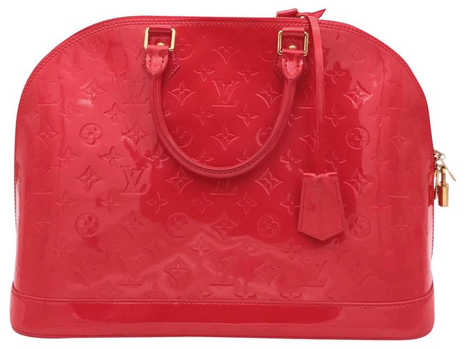 louis vuitton bag, Alma  Bag 2012 Red Leather  ref.202398