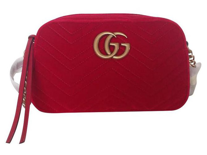 Gucci marmont velvet bag red  Gucci bag, Red gucci marmont bag