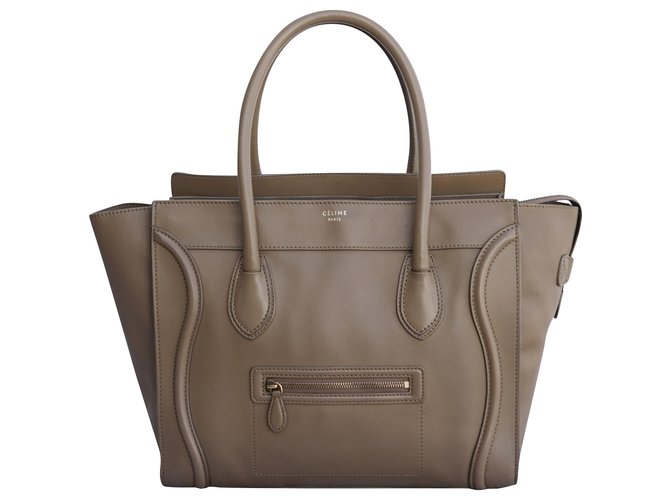 Céline Handbags Taupe Leather  ref.202404