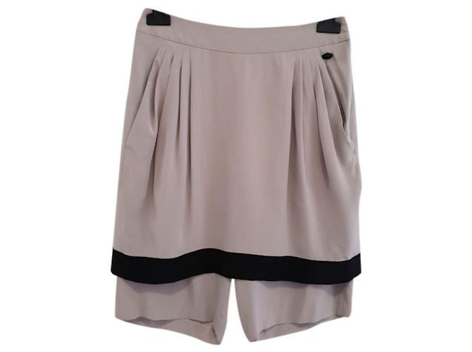 Saia short Chanel de seda roxa Roxo