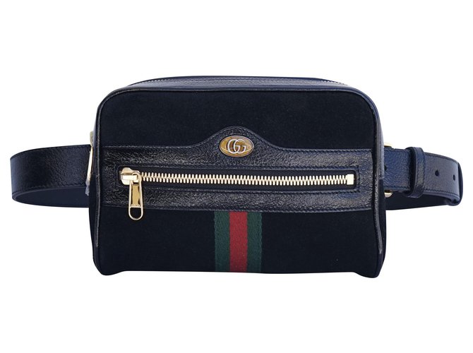 Gucci Handbags Black Red Green Suede Leather Patent leather  ref.202583
