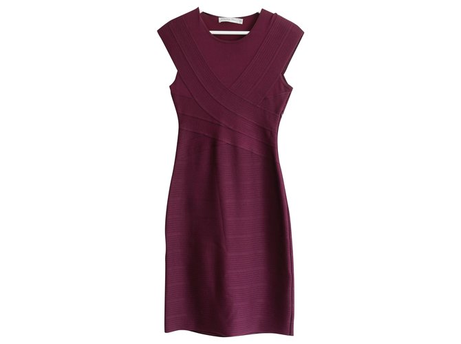 Christian Dior AW02 Damson Knit Bandage Dress Prune Viscose  ref.202584