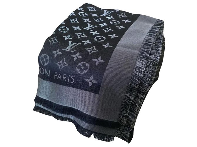 Louis Vuitton Silk scarves Black  ref.202622
