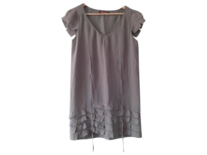Comptoir Des Cotonniers Dresses Grey Silk  ref.202849