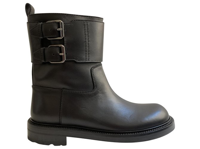 Loewe Motorcycle black leather boots  ref.202855