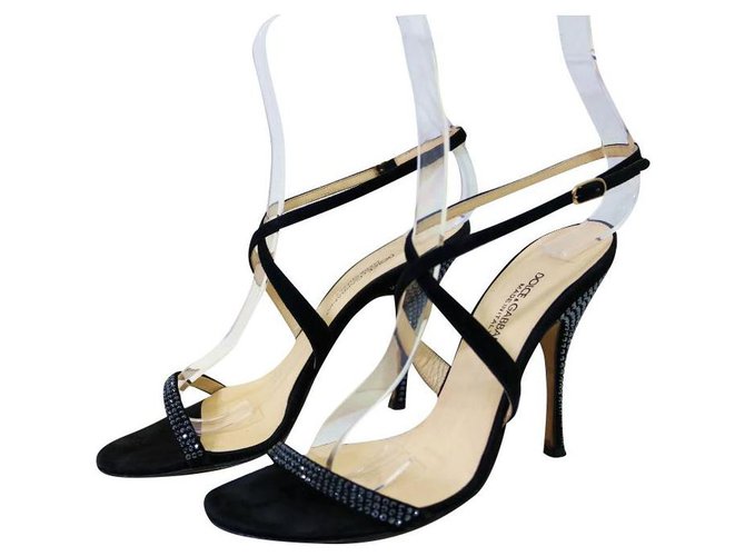 Dolce & Gabbana Des sandales Suede Noir  ref.202860