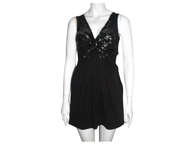 Pinko sequinned black dress 