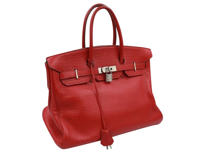Bolsa Hermès Birkin Rouge 35cm Vermelho Couro  ref.202941