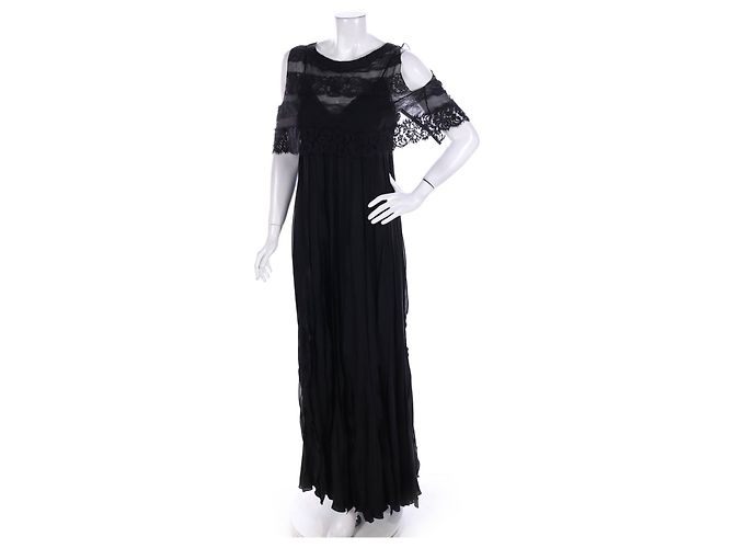 Nina Ricci Seidenkleid Schwarz